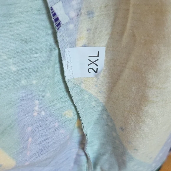 (J41)  Multicolor Geometric Cardigan Sz 2X - Picture 4 of 5